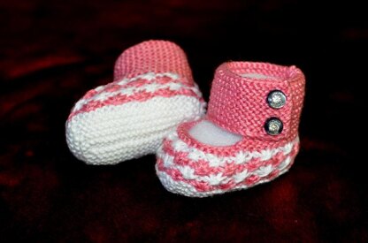 Daisy Stars Baby Booties