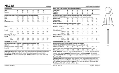 New Look Misses' Dress With Sleeve Variations N6748 - Paper Pattern, A (8-10-12-14-16-18)