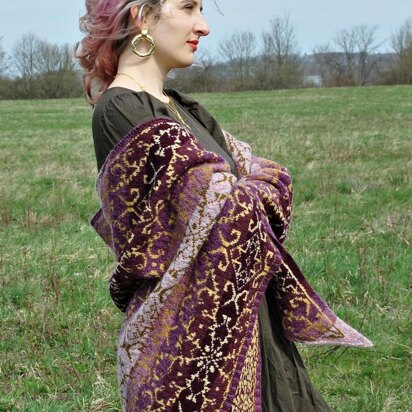 Purple Flower - knitting pattern