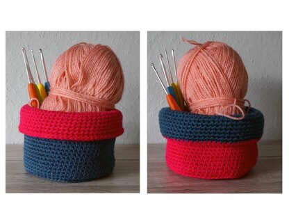 Crochet Pattern Reversible Basket