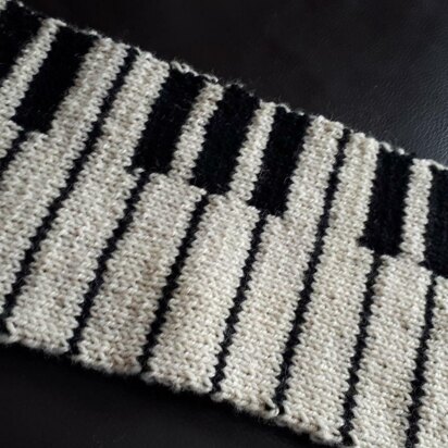 Double Knit Keyboard Scarf