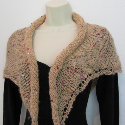 Rolled Collar Shawlette