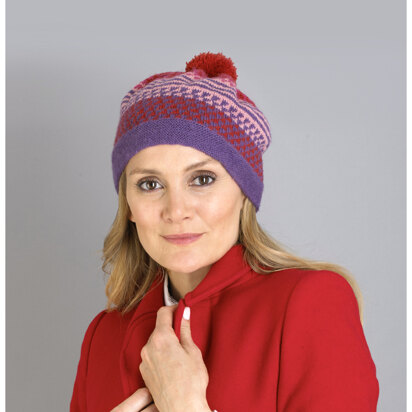 Billie Fairisle Hat - Free Hat Knitting Pattern in MillaMia Naturally Soft Sock