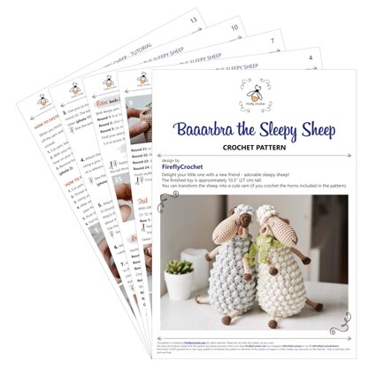 Baaarbra the Sleppy Sheep Crochet Pattern