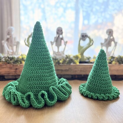 Kids & Dolls Ruffled Witch Hats