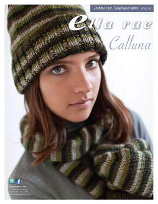Dubbo Hat, Scarf & Mitts in Ella Rae Calluna - ER02-03