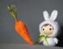 White Bunny Doll with carrot. Tanoshi series toy.