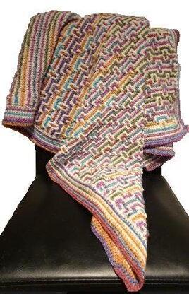 Mosaic Crochet Baby Blanket (UK)