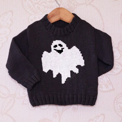 Intarsia - Ghost Chart - Childrens Sweater