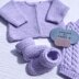 Josephine Baby Romper, Cardigan & Booties set 0-6mths