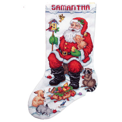 Santa and Animals Stocking - PDF