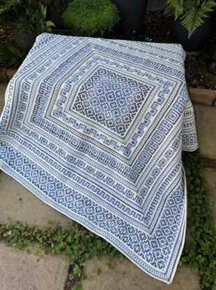 Aegean Ripple Mosaic Blanket