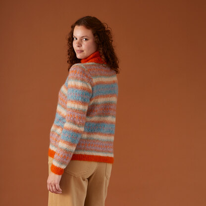 Fran Fairisle Sweater - Jumper Knitting Pattern for Women in Debbie Bliss Angel