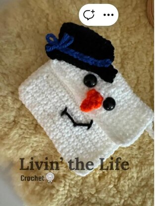 Snowman Wristlet