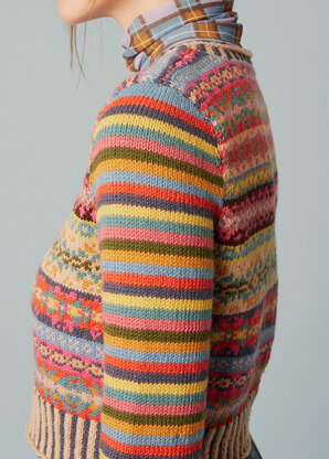 Brae - Sweater Knitting Pattern in Debbie Bliss Baby Cashmerino - Downloadable PDF