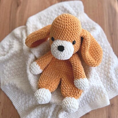 Dog snuggler crochet pattern, Lovey puppy PDF.