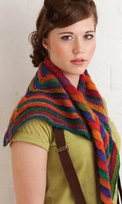 Rainbow Ridged Shawl