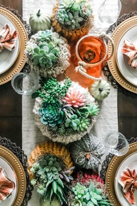 Succulent Pumpkin Cozy