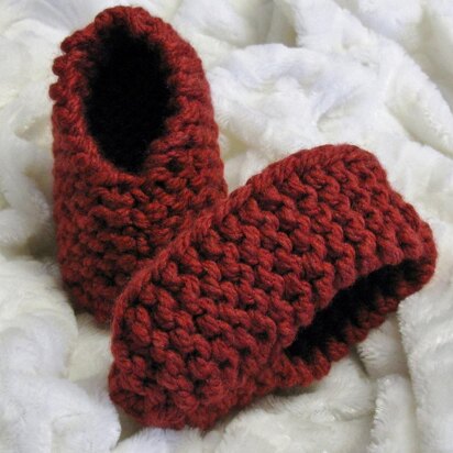 69-Easy Peasy Child Slippers - knitting pattern