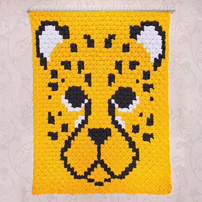 C2C - Cheetah Face - Corner to Corner Blanket