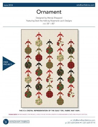 Windham Fabrics Ornament - Downloadable PDF