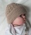 Olly - Baby’s 8ply texture stitch beanie with garter brim