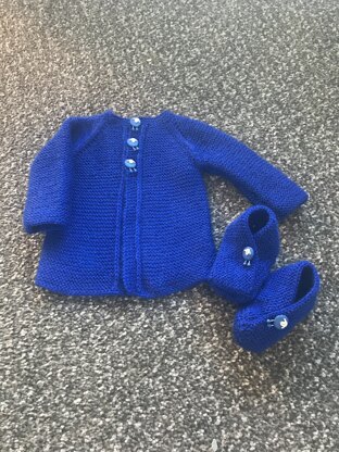 Cute Baby Jacket and Bootees