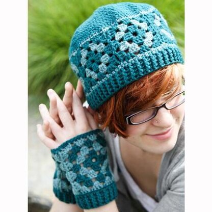 559 Marjoram Hat & Mitts - Hat and Handwarmers Crochet Pattern for Women in Valley Yarns Northampton