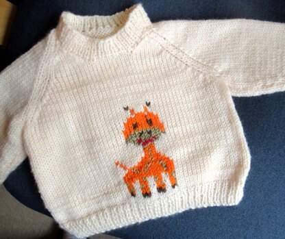 Baby Giraffe Motif Jumper