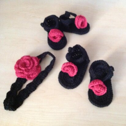 Baby Sandals & Headband Set N 202