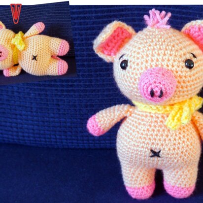 Amigurumi Häkelanleitung für Glücksschweinchen Lucky ♥