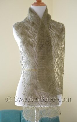 #154 Gossamer One-Ball Lace Scarf