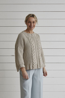 Debbie Bliss Diagonal Yoke Sweater PDF at WEBS