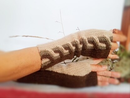 Fingerless Gloves.Crochet pattern