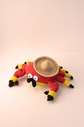 Crab Crochet Pattern, Crab Amigurumi, Sombrero Crab Pattern