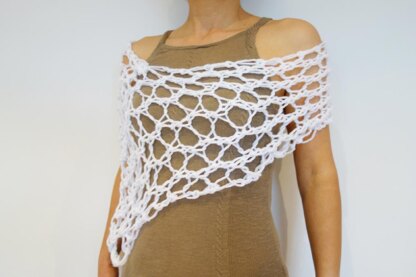 White Web Asymmetrical Wrap