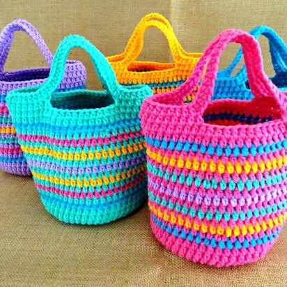 Girls Crochet Tote Bag Purse