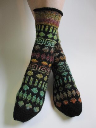 Circles and Spirals Socks