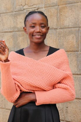 Pixel Wrap sweater scarf