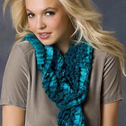 Lola's Scarf in Red Heart Boutique Ribbons - LW2884