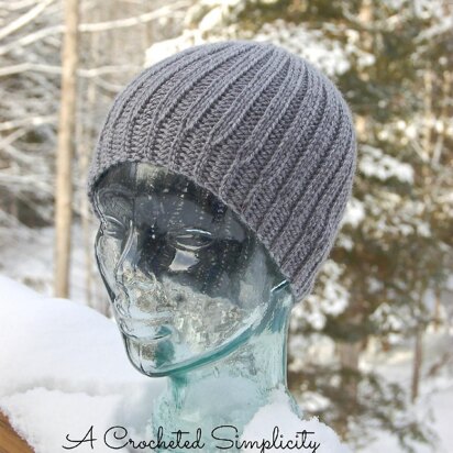 Men's Reversible Knit Look Beanie