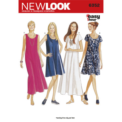 New Look Misses' Dresses 6352 - Paper Pattern, Size A