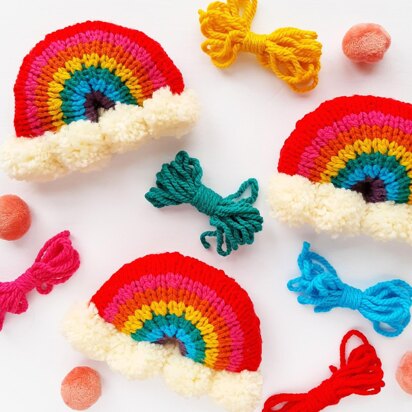 Brighten Your Day Knit Rainbow Stuffie