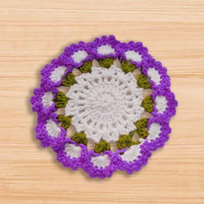 Crochet Round Coaster Pattern PDF + Video Tutorial