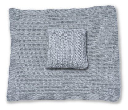 Rib Stitch Throw & Pillow in Cascade Yarns Cherub Bulky - B263 - Downloadable PDF