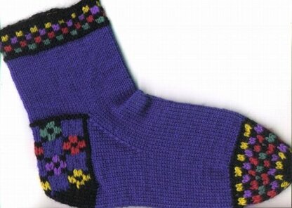 Double Nine-Patch Clog Socks