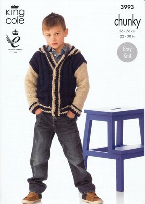 Boys' Jackets in King Cole Comfort Chunky - 3993