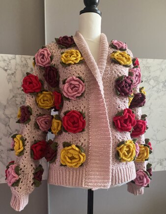 3D Rose cardigan #2