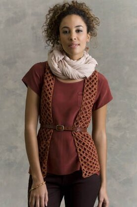 Garden Trellis Crochet Vest in Tahki Yarns Cotton Classic Lite