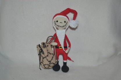 Jack Skellington Santa doll